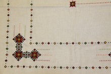 Load image into Gallery viewer, Hand Embroidered Natural Linen Tablecloth 58.5&quot; x 56.5&quot;