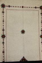 Load image into Gallery viewer, Hand Embroidered Natural Linen Tablecloth 86.5&quot; x 56.5&quot;