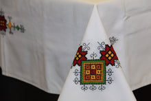 Load image into Gallery viewer, Hand Embroidered Fine Linen Tablecloth 60&quot; x 60&quot;