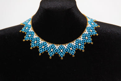 Blue & Gold Gerdan Necklace