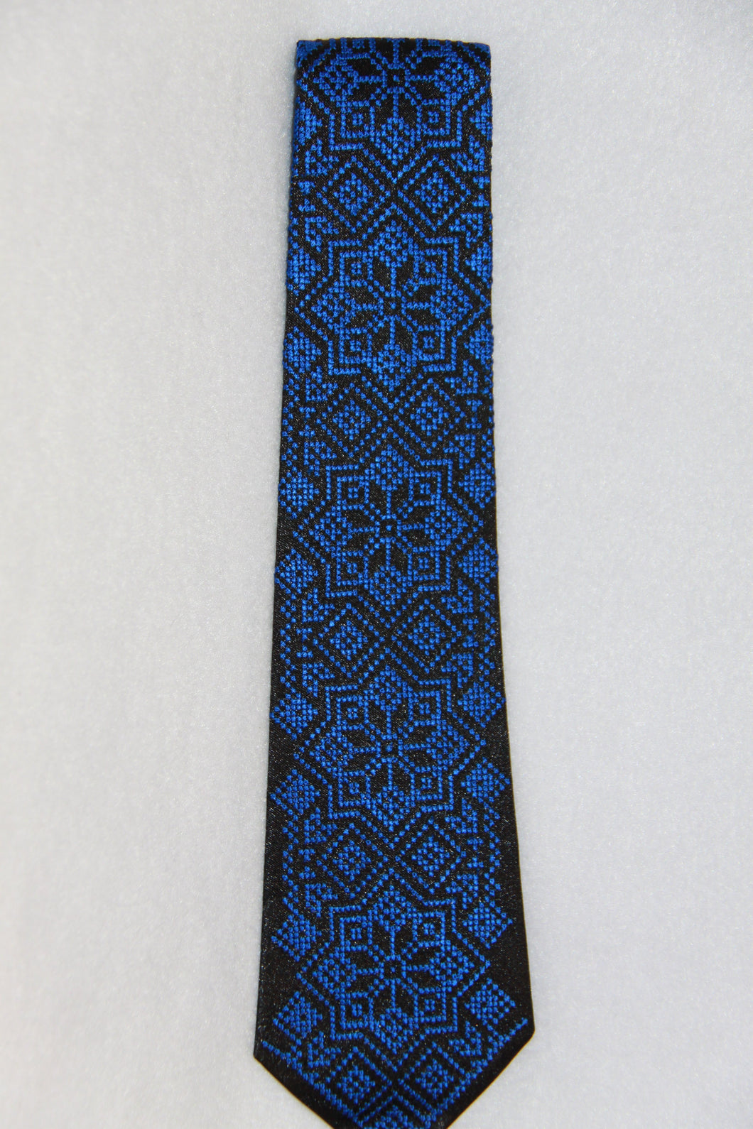 Blue Embroidered Neck Tie