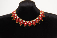 Load image into Gallery viewer, Red &amp; Gold Gerdan Necklace