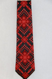 Red Embroidered Neck Tie