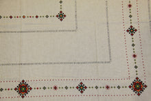 Load image into Gallery viewer, Hand Embroidered Natural Linen Tablecloth 55&quot; x 56.5&quot;