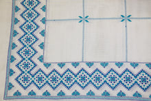Load image into Gallery viewer, Hand Embroidered  Linen Tablecloth 56&quot; x 82&quot;