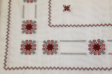 Load image into Gallery viewer, Hand Embroidered  Linen Tablecloth 53&quot; x 82&quot;