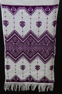 Hand Embroidered Table Runner 13" x 70"