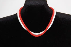 Red & White Duo Rope Gerdan Necklace