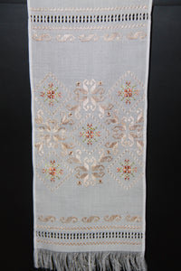 Hand Embroidered Table Runner 8.25" x 53"