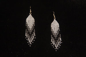 Black & Silver Beaded Earrings