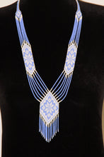 Load image into Gallery viewer, White &amp; Blue Star Gerdan Necklace