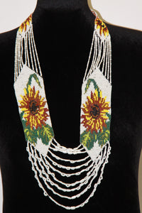 White Sunflower Gerdan Necklace