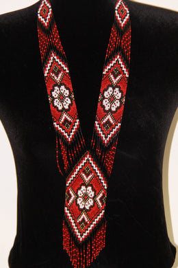 Red & Black Flower Gerdan Necklace