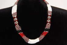 Load image into Gallery viewer, Red &amp; Black Rope Gerdan Necklace