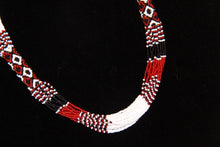 Load image into Gallery viewer, Red &amp; Black Rope Gerdan Necklace