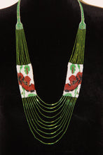 Load image into Gallery viewer, Green Poppy Gerdan Necklace