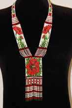 Load image into Gallery viewer, White &amp; Red Poppy Gerdan Necklace