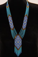 Load image into Gallery viewer, Blue &amp; Gold Gerdan Necklace