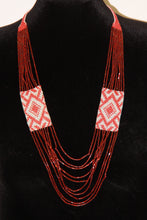 Load image into Gallery viewer, Red &amp; White Gerdan Necklace
