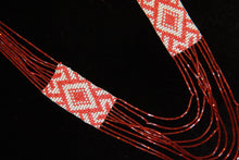 Load image into Gallery viewer, Red &amp; White Gerdan Necklace
