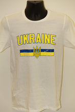 Load image into Gallery viewer, Distressed Ukraine Flag Softstyle T-Shirt- White