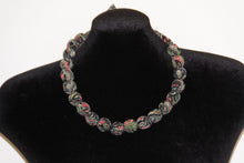 Load image into Gallery viewer, Green &amp; Black Paisley Necklace