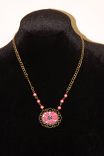 Load image into Gallery viewer, Hand Embroidered Poppy Necklace