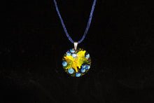 Load image into Gallery viewer, Hand Painted Blue Necklace and Earring Set