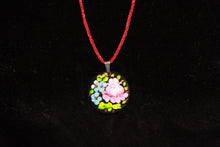 Load image into Gallery viewer, Hand Painted Pink Necklace and Earring Set