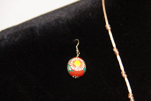 Hand Painted Necklace and Earring Set