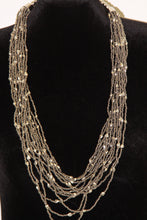 Load image into Gallery viewer, Silver Heart Beaded Necklace