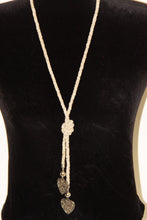 Load image into Gallery viewer, Long Sand Beaded Knot Necklace