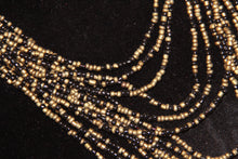 Load image into Gallery viewer, Long Black &amp; Gold Beaded Necklace
