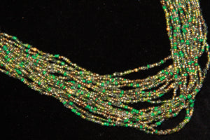 Long Green Beaded Necklace