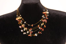 Load image into Gallery viewer, Layered Coral Gemstone Necklace