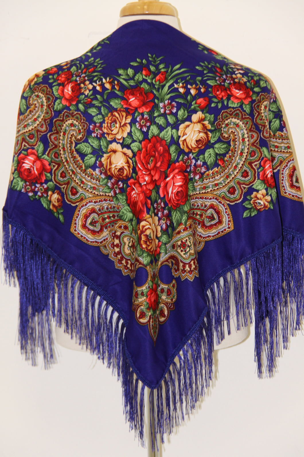 Traditional Silky Hustka Royal Blue