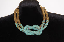 Load image into Gallery viewer, Blue Knot Necklace
