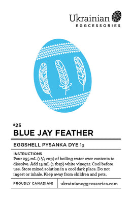#25 Blue Jay Feather Eggshell Pysanka Dye