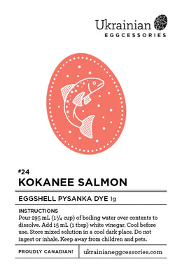 #24 Kokanee Salmon Eggshell Pysanka Dye