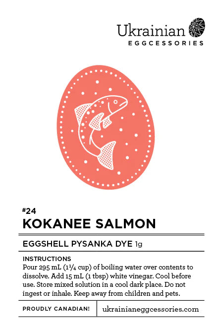 #24 Kokanee Salmon Eggshell Pysanka Dye