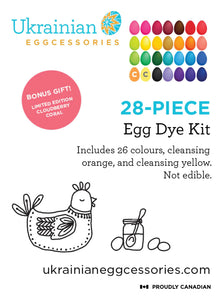 28 Piece Eggshell Dye Kit