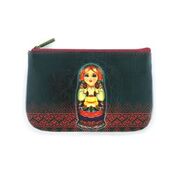 Load image into Gallery viewer, Nesting doll Ukrainian girl makeup pouch
