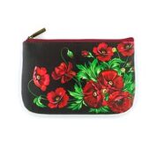 Load image into Gallery viewer, Ukrainian Poppy Flower Print Small Pouch