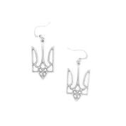 Load image into Gallery viewer, Silver Tryzub Earrings