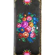 Ukrainian flower print large wallet