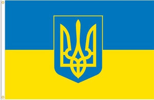 3'x5' Ukraine Flag with Tryzub