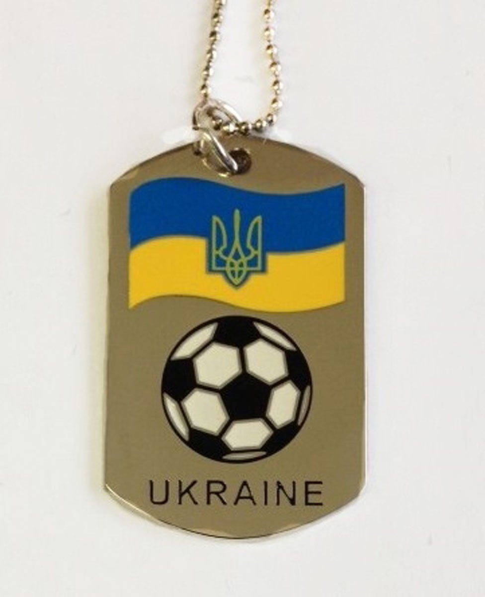 Ukraine Soccer Dog Tag
