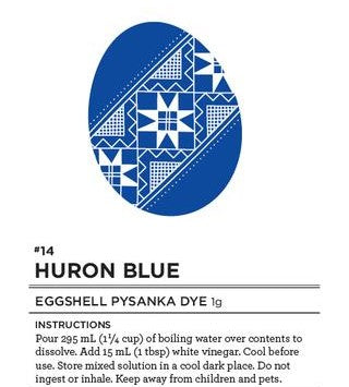 #14 Huron Blue Eggshell Pysanka Dye