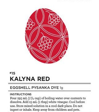 #15 Kalyna Red Eggshell Pysanka Dye