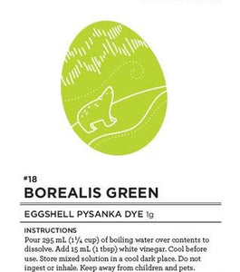 #18 Borealis Green Eggshell Pysanka Dye